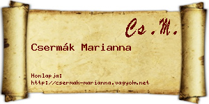 Csermák Marianna névjegykártya