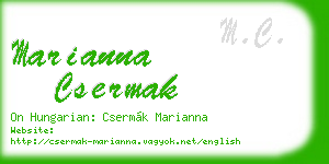 marianna csermak business card