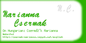 marianna csermak business card